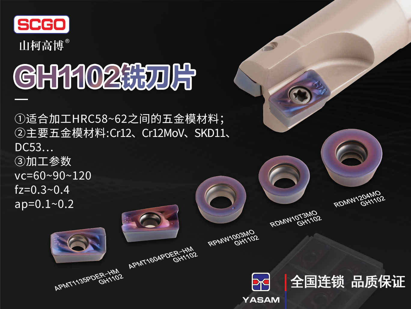   “五金模”材料加硬铣刀片！ 
